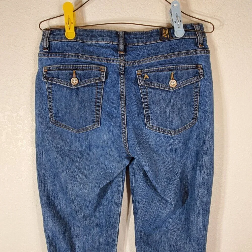 Wrangler Womens Aura Classic Blue Denim Jeans Average Fit 32x31